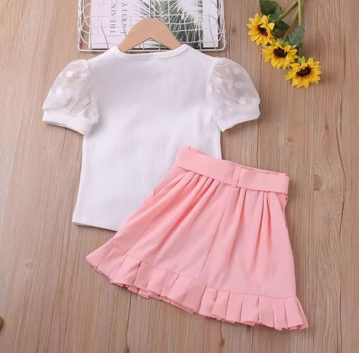 Conjunto falda pliegues