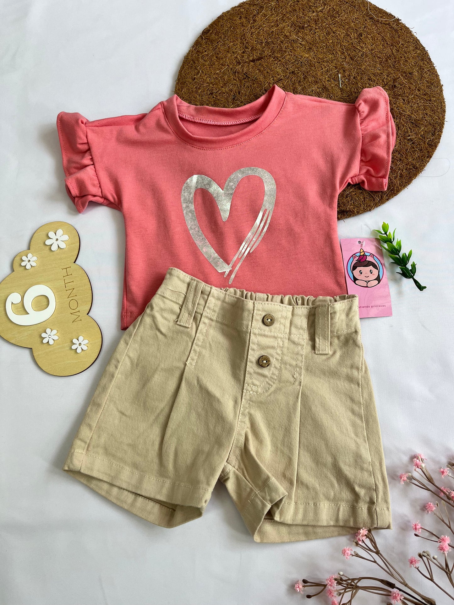 Conjunto short corazón