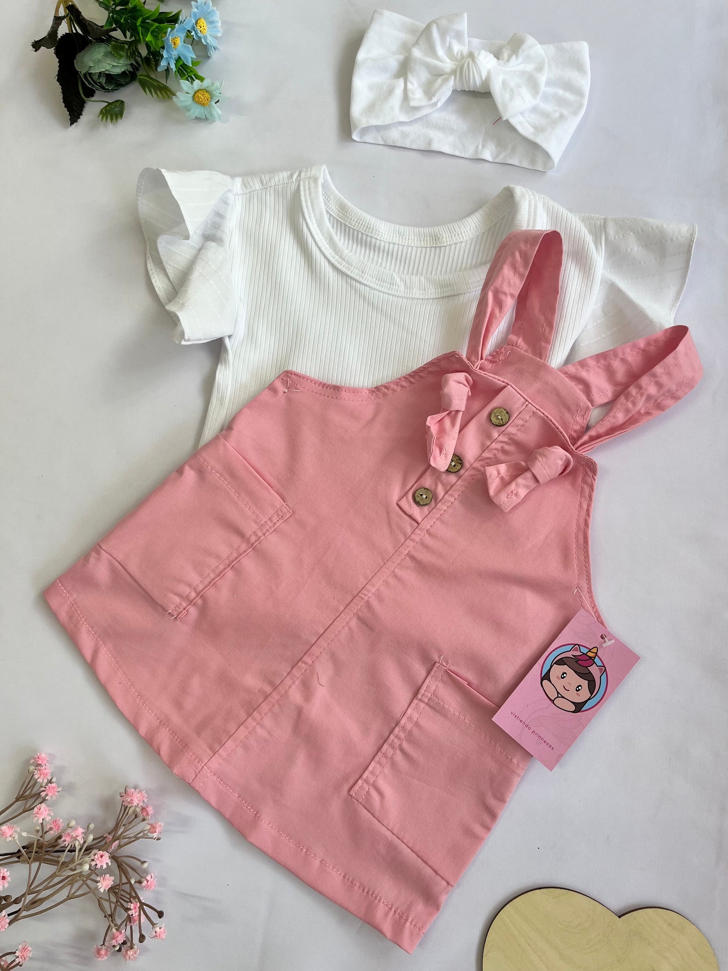 Conjunto braga rosa/lila
