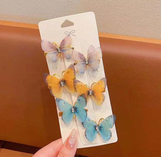 Set X6 pinzas mariposa