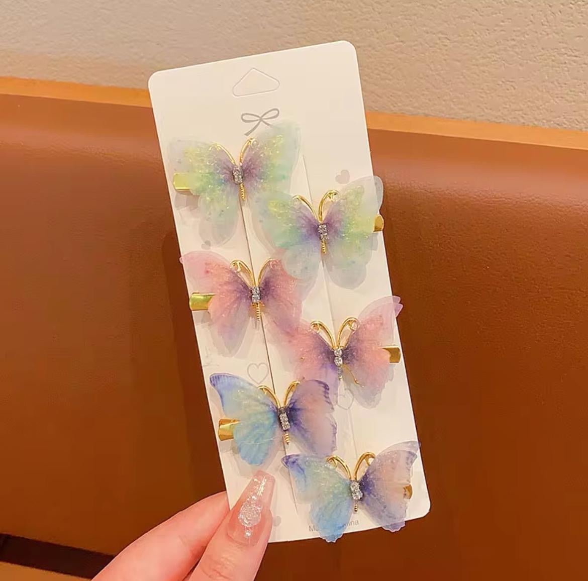 Set X6 pinzas mariposa