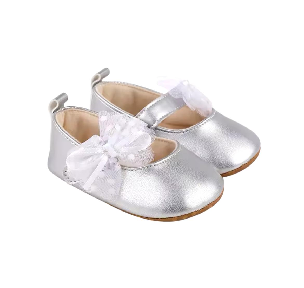 Baletas Bebe Plateadas