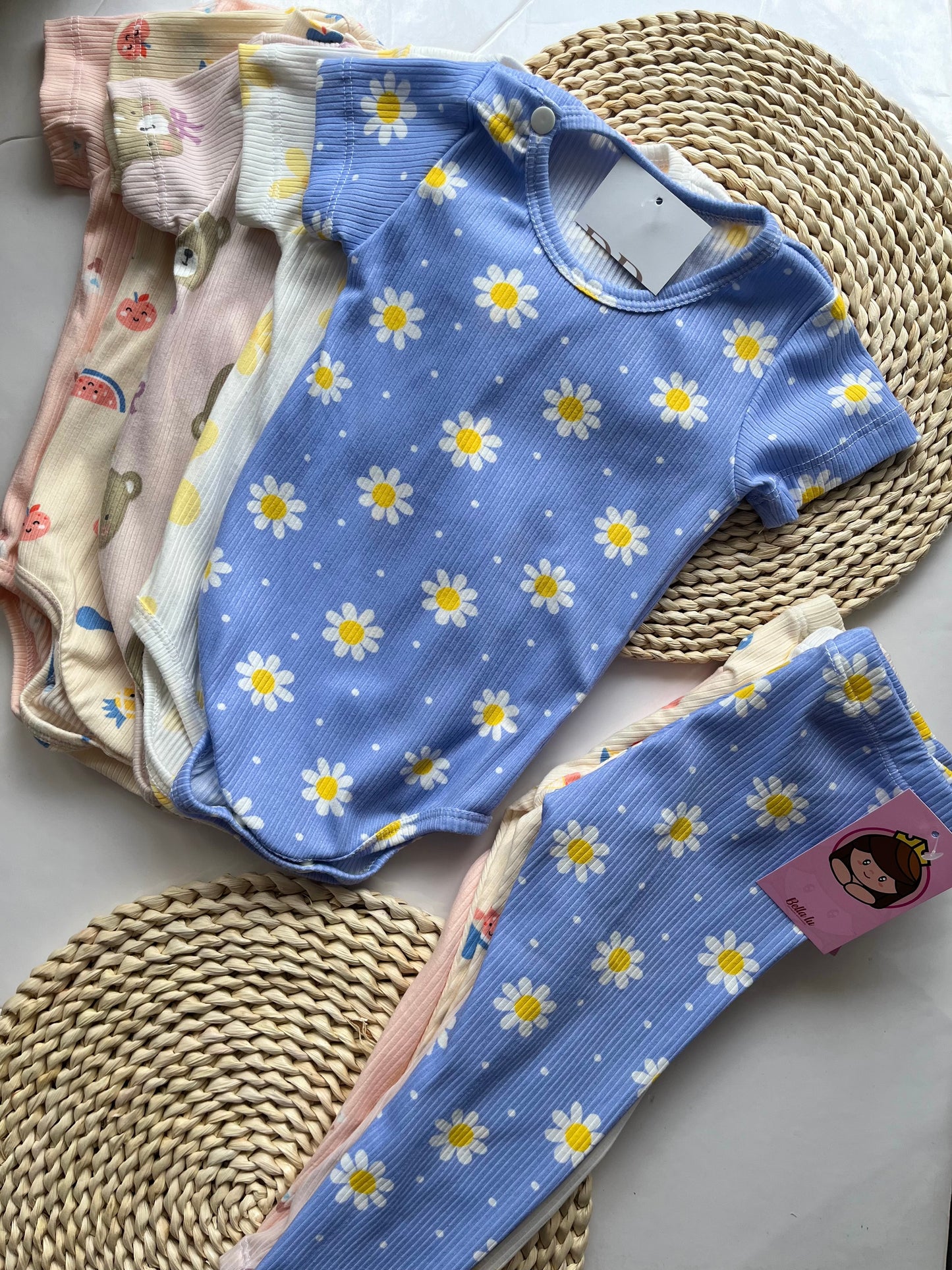 Conjunto mameluco 2pcs Pint manguita