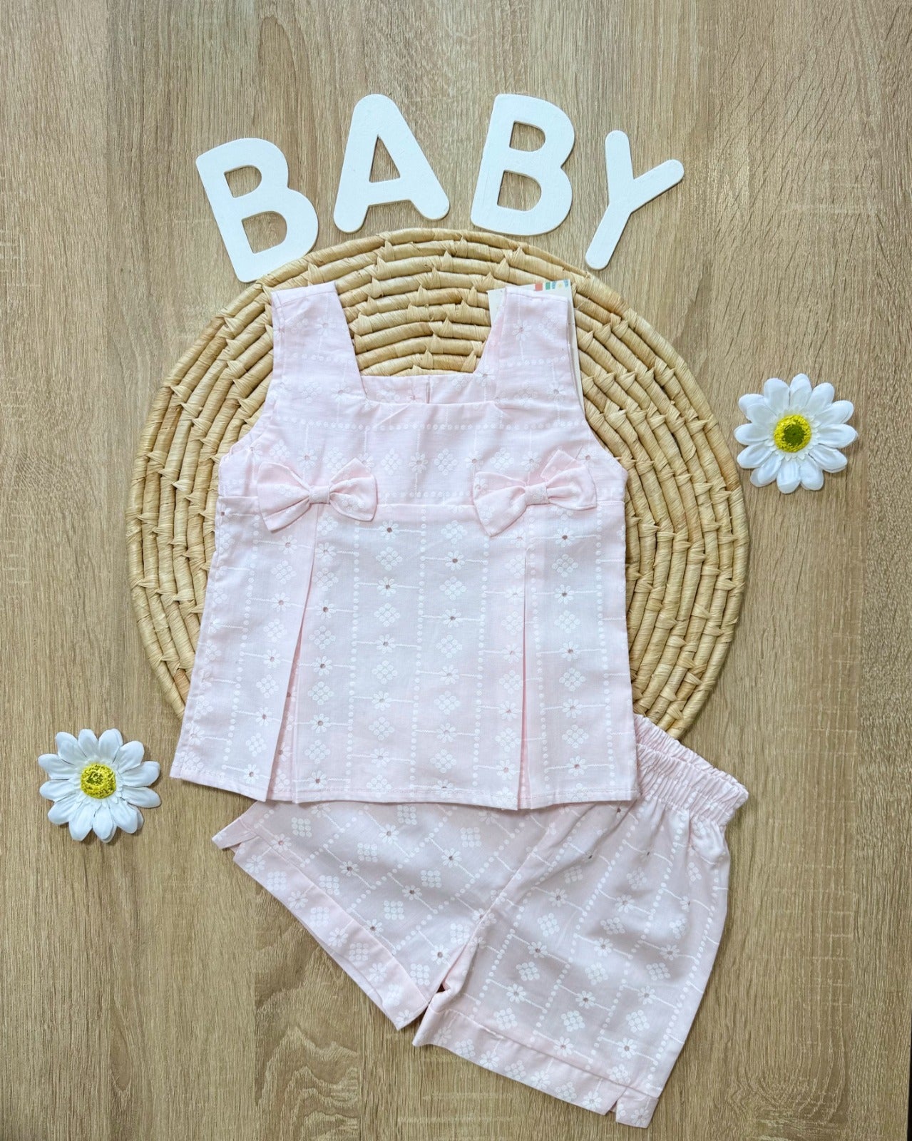 Conjunto short flores