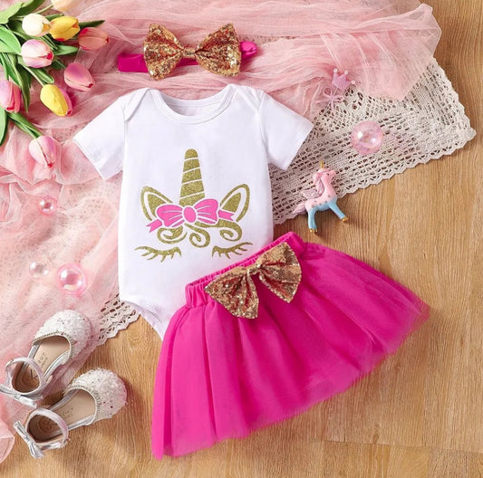 Conjunto unicornio + cintillo