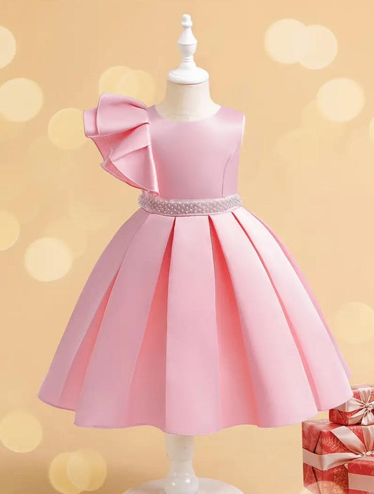 Vestido media manga rosa