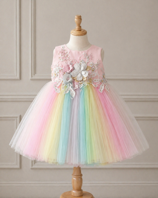 Vestido tull arcoiris
