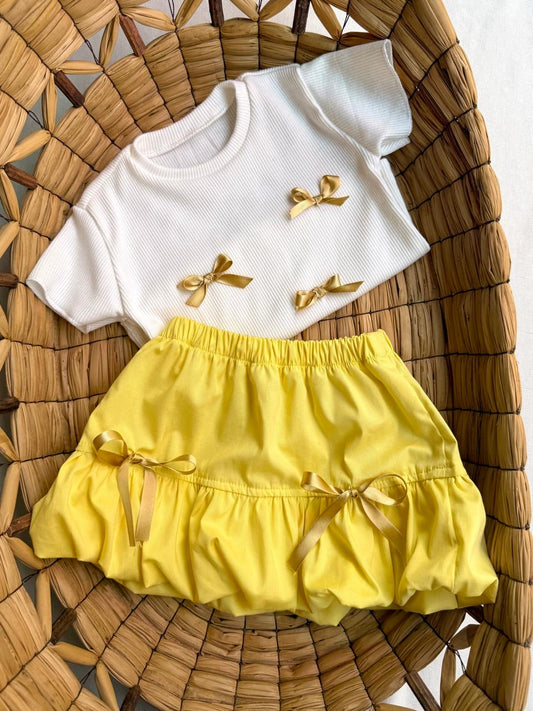 Conjunto falda globo