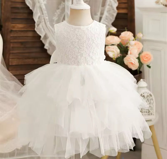 Vestido bautizo escote