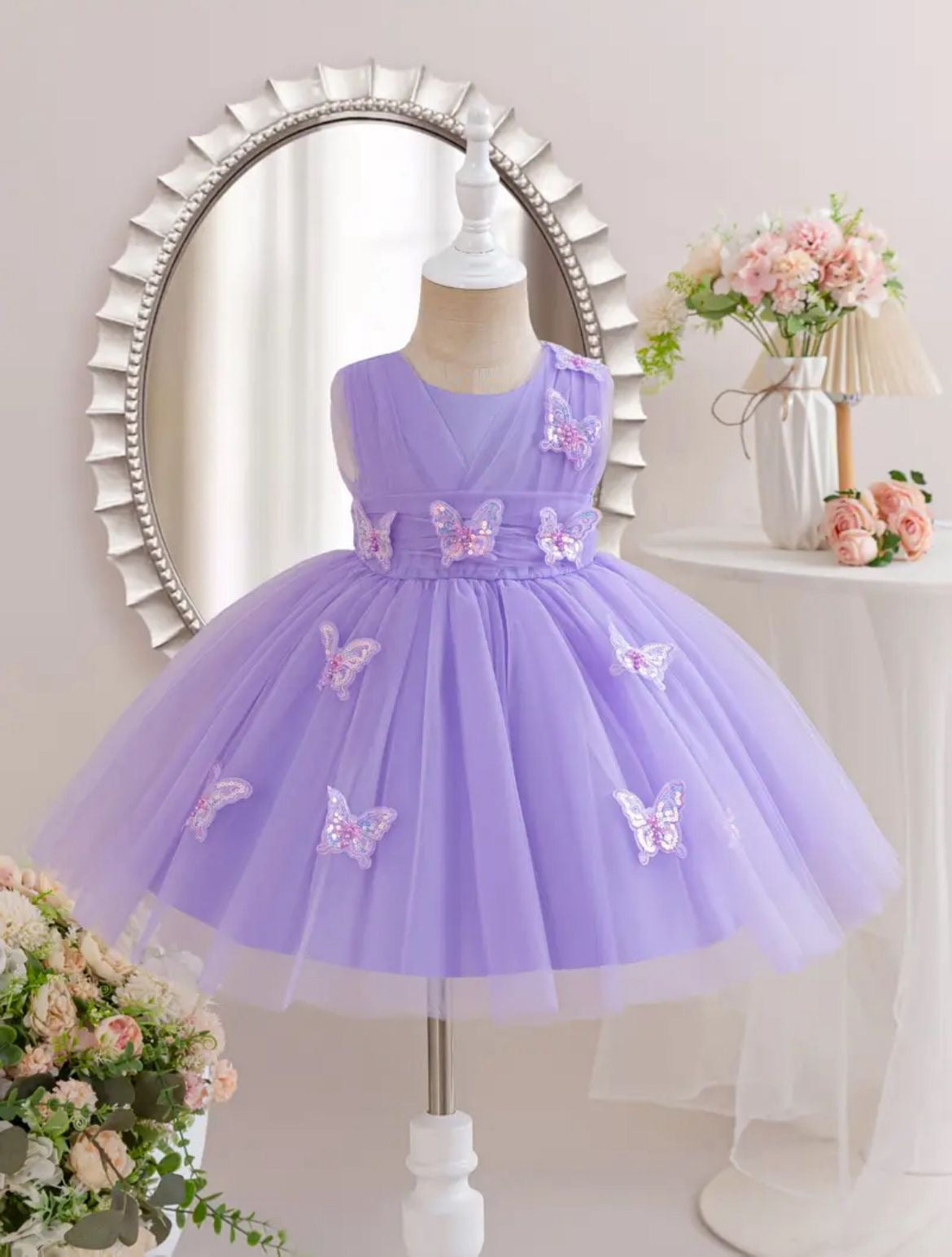 Vestido tull mariposas
