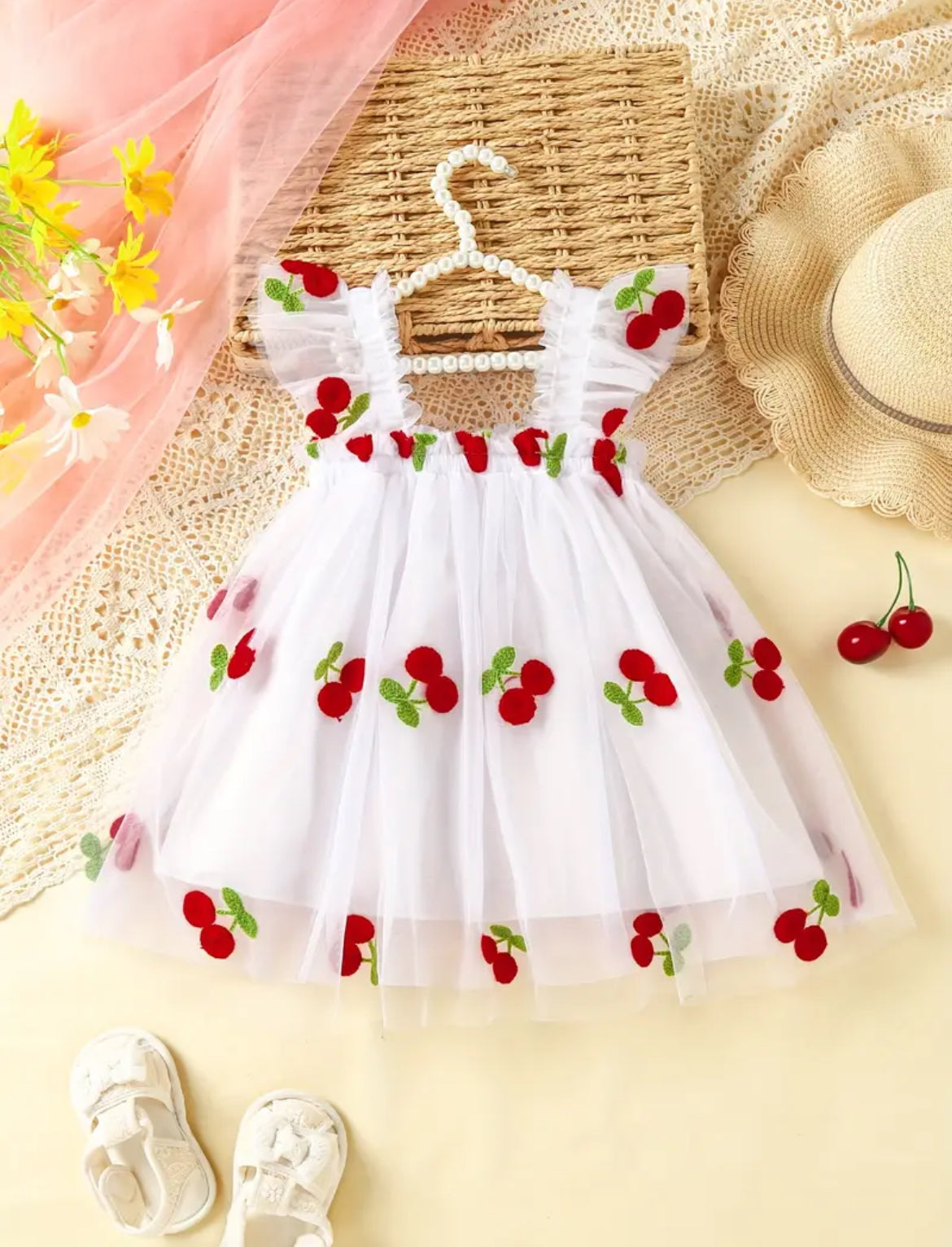 Vestido Tull Cerezas