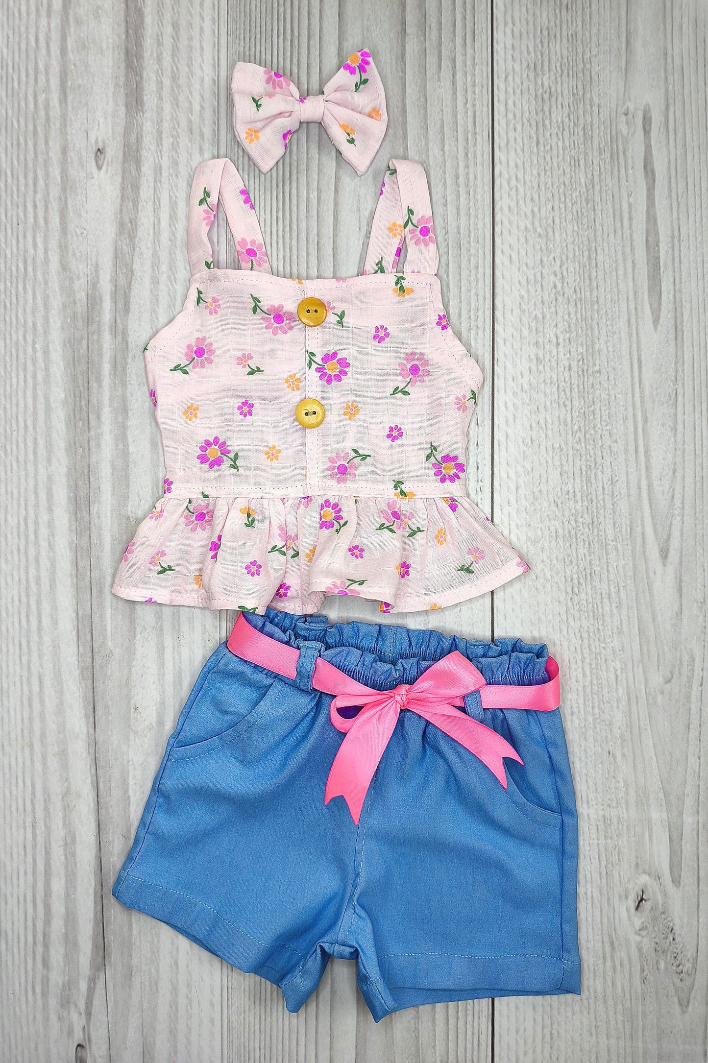 Conjunto Short Flores Ferch