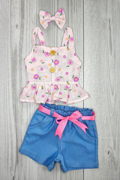 Conjunto Short Flores Ferch