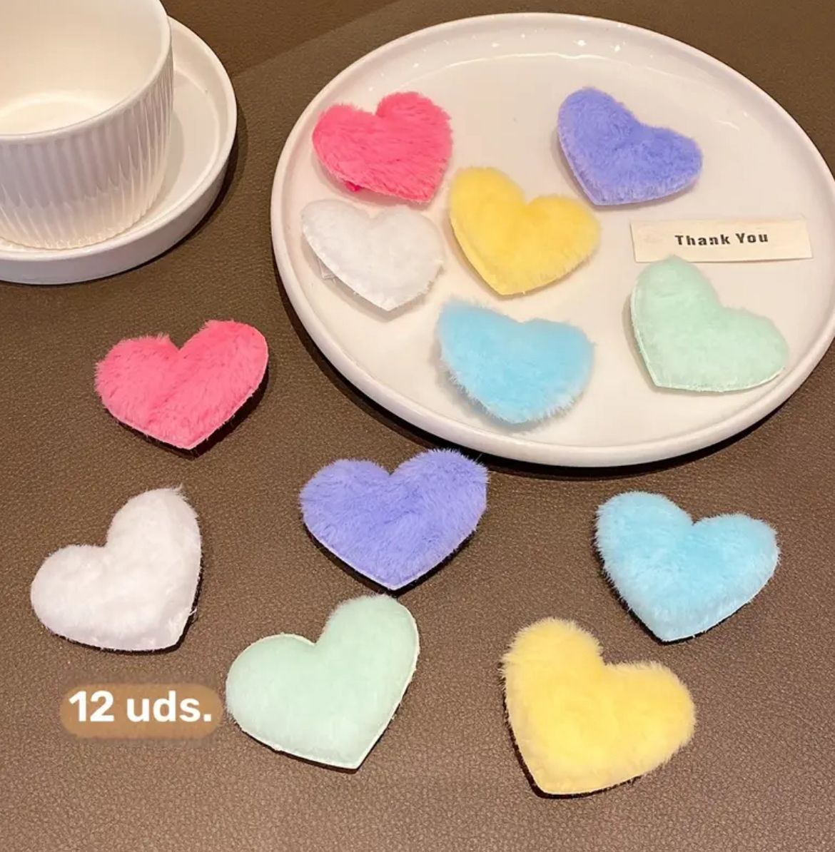 Set x12 Pinzas Corazones